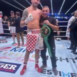 Marko Calic celebrates WBC International Silver title victory in Sopot